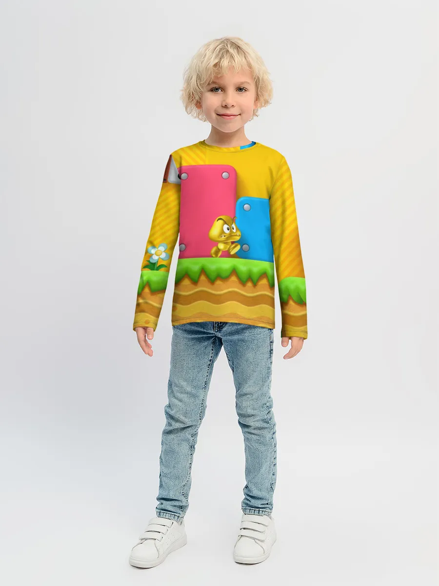 Детский лонгслив / Супер Марио