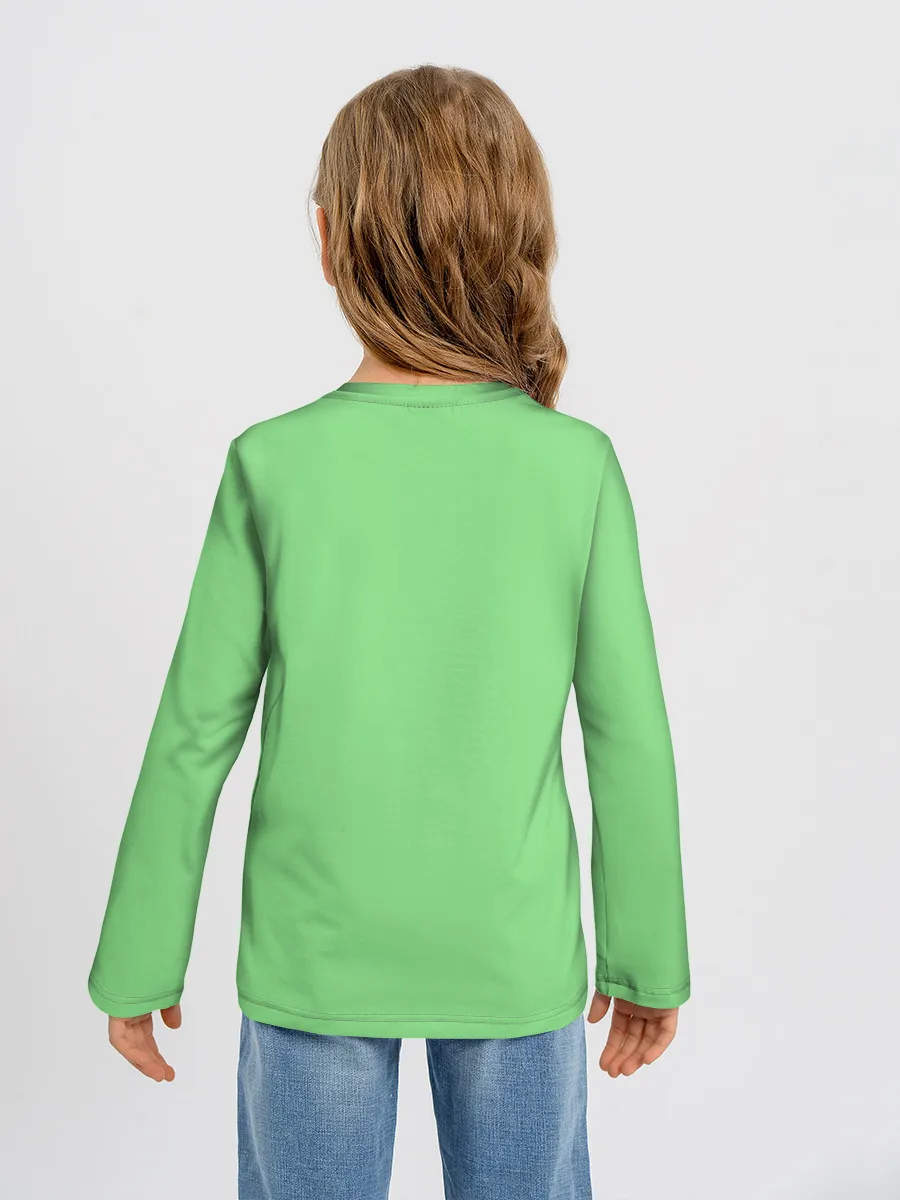 Детский лонгслив / Тоторо под листочком