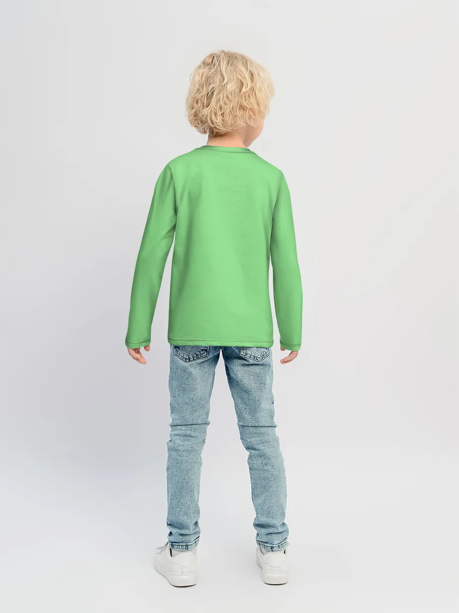 Детский лонгслив / Тоторо под листочком