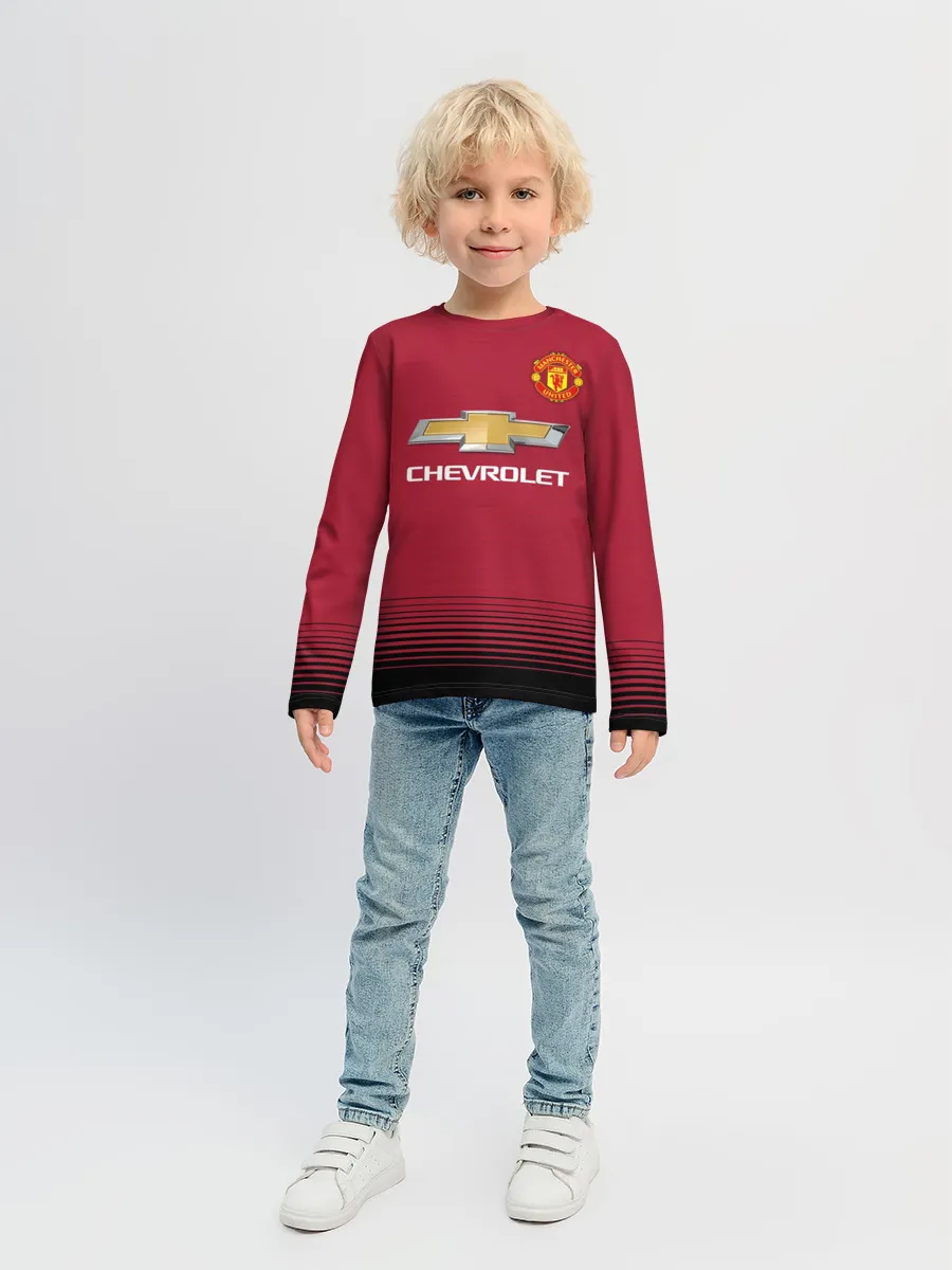 Детский лонгслив / Манчестер Юнайтед 18-19