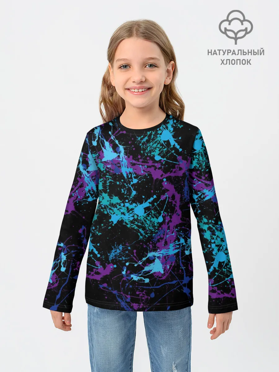 Детский лонгслив / Брызги