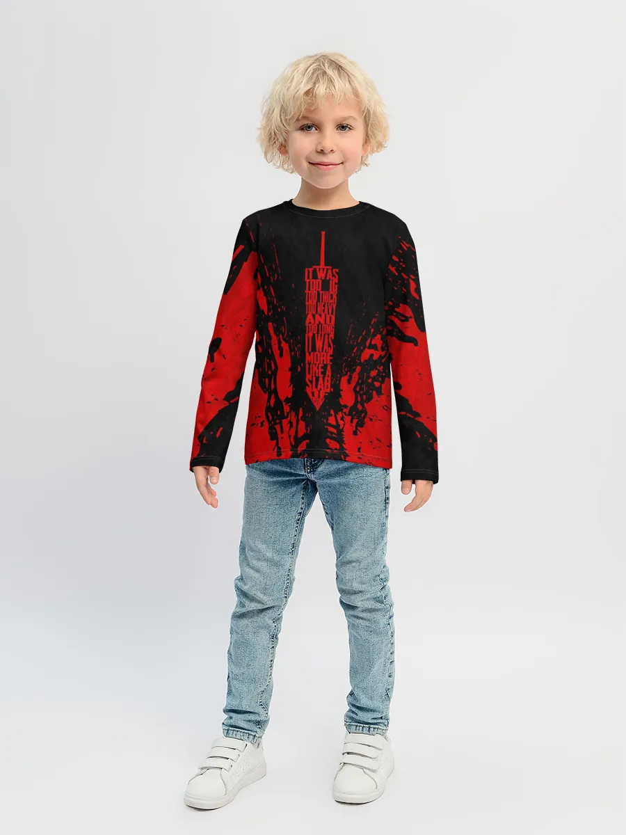 Детский лонгслив / BERSERK sword red