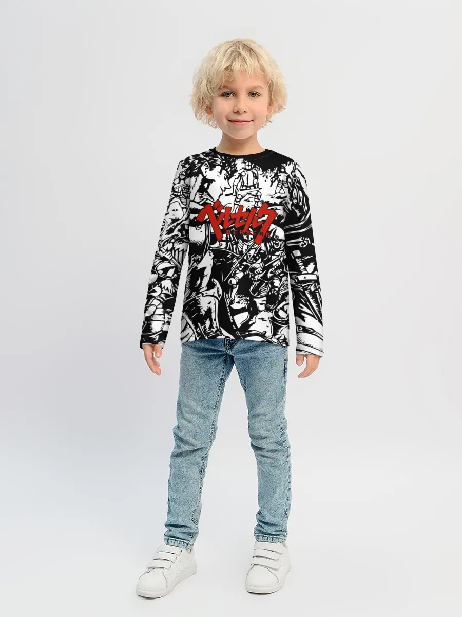 Детский лонгслив / BERSERK background logo