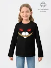 Детский лонгслив / KUROKUMA на черном