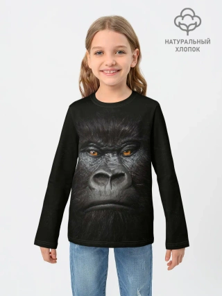 Детский лонгслив / Горилла 3D