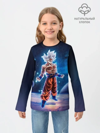 Детский лонгслив / Goku on a planet