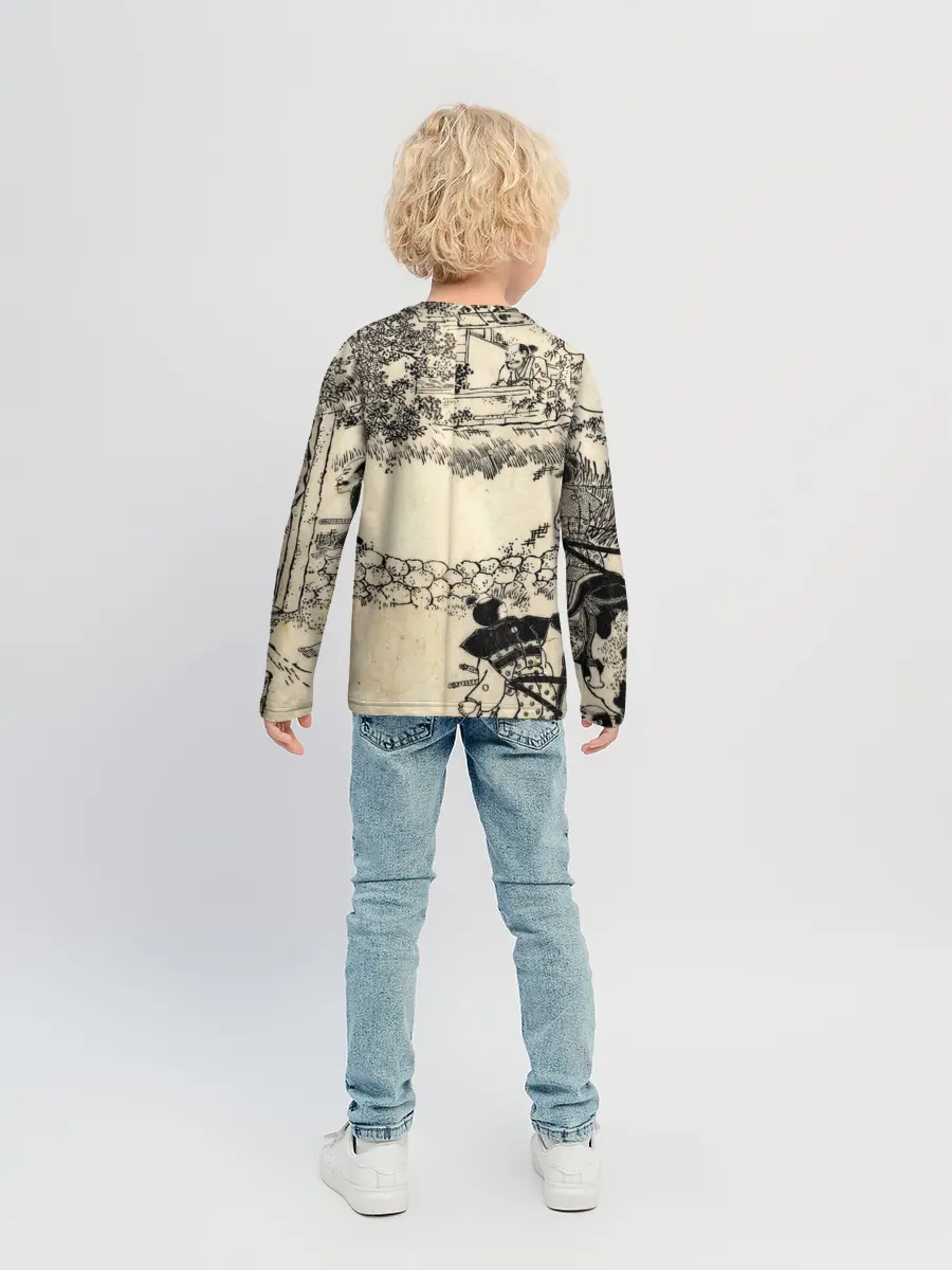 Детский лонгслив / Японская гравюра