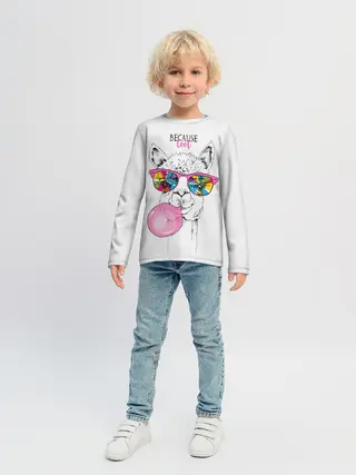 Детский лонгслив / Because cool