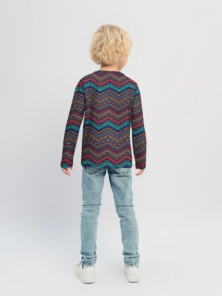 Детский лонгслив / Африканский Орнамент 2