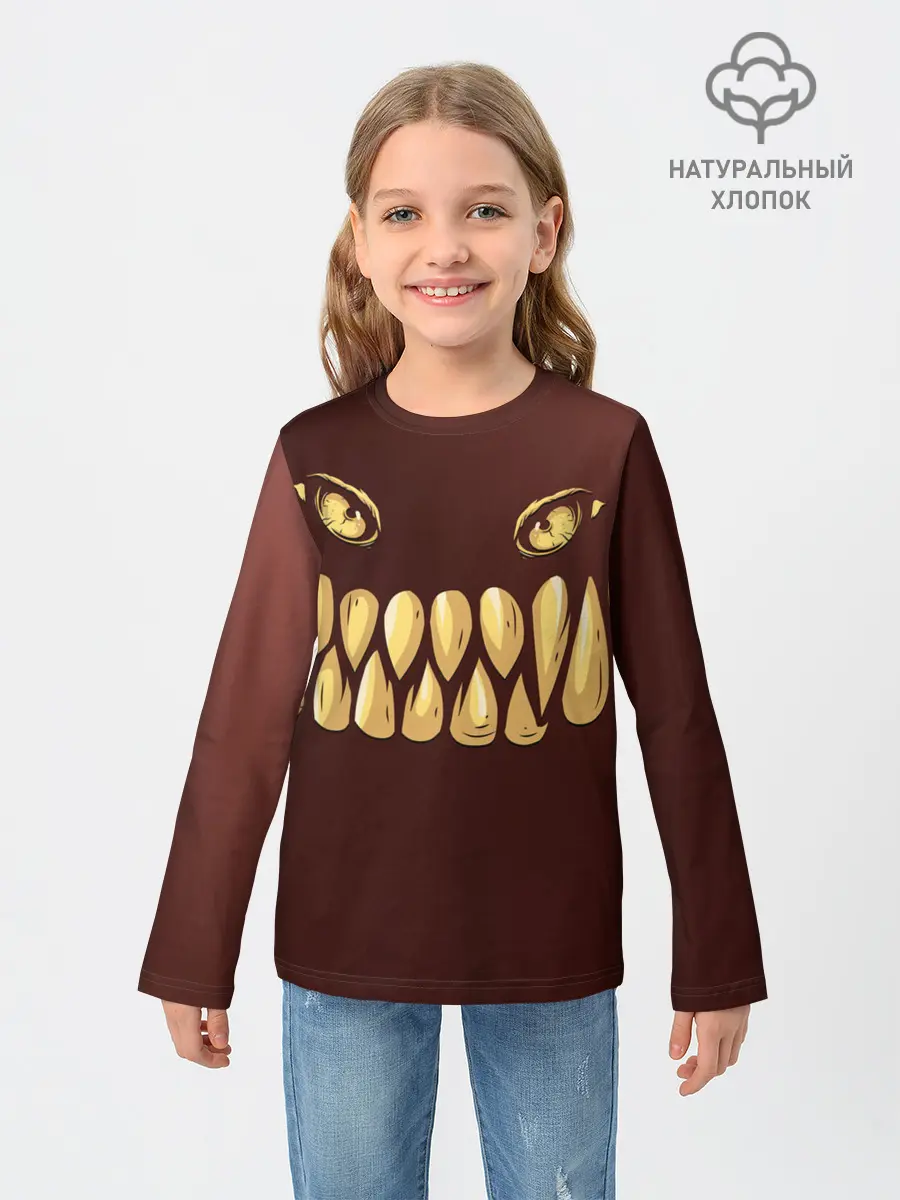 Детский лонгслив / Зубастик