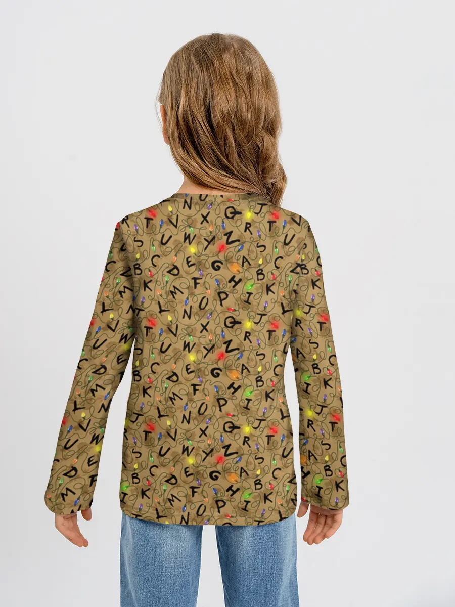 Детский лонгслив / STRANGER THINGS PATTERN