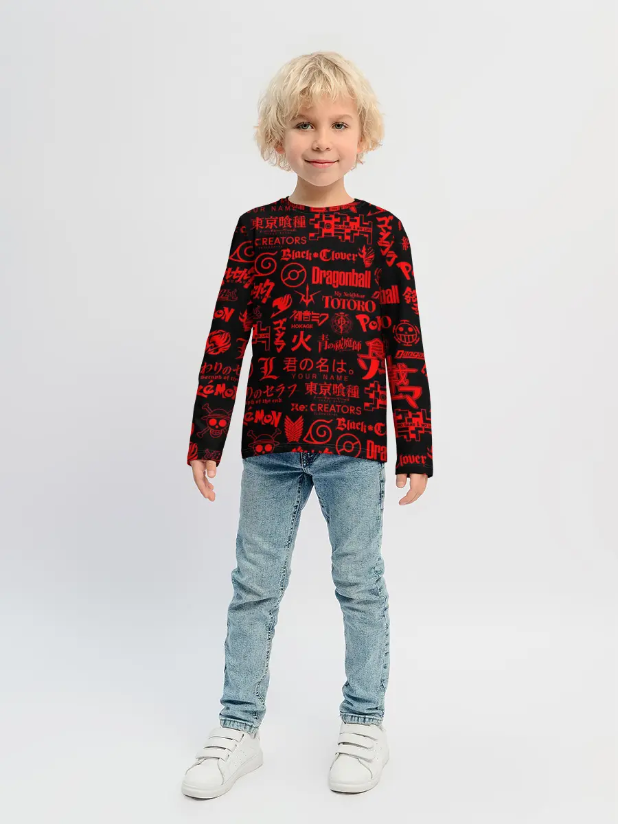 Детский лонгслив / ЛОГОТИПЫ АНИМЕ