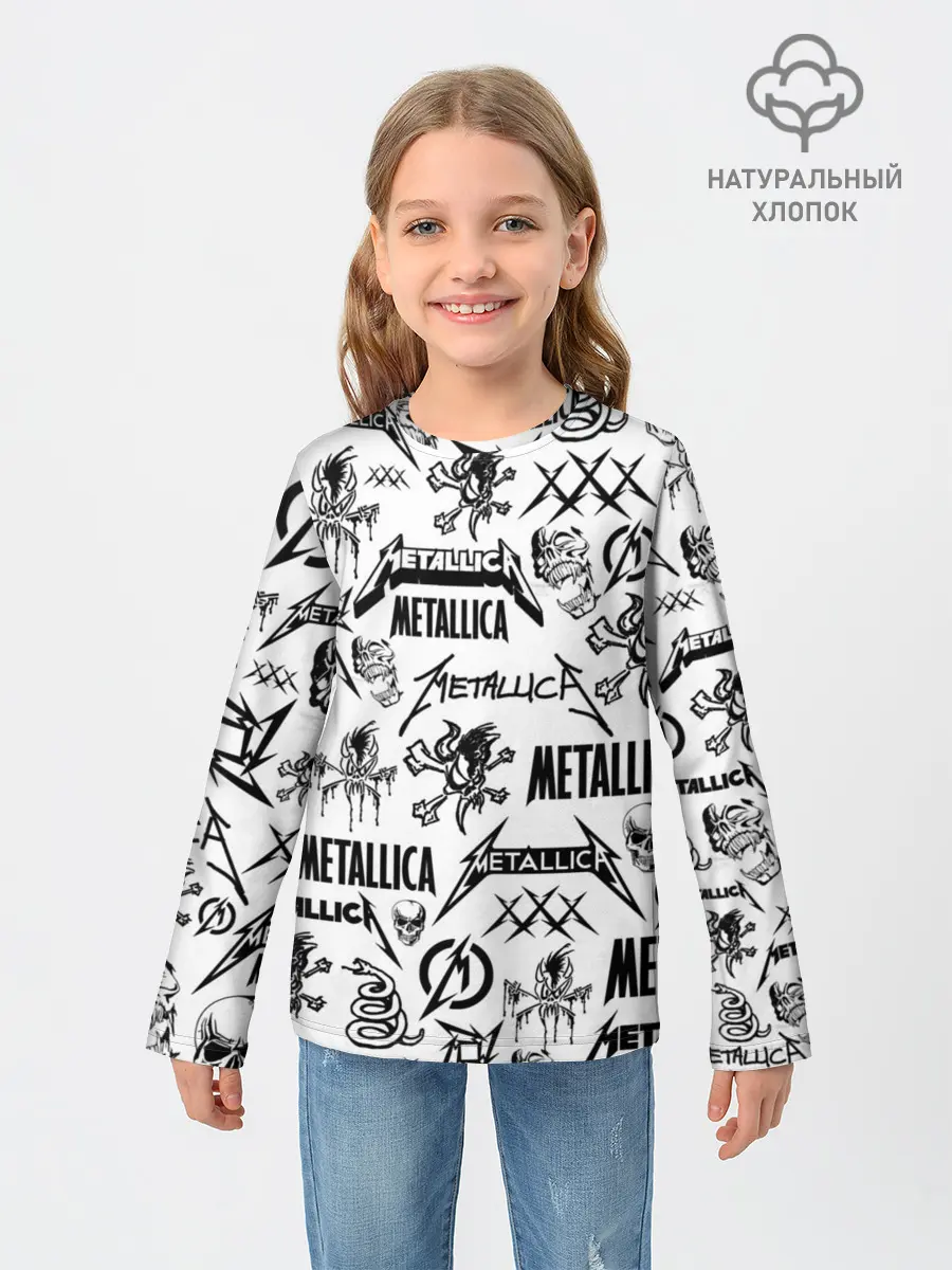 Детский лонгслив / METALLICA LOGOBOMBING