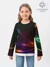 Детский лонгслив / Неоновые Линии