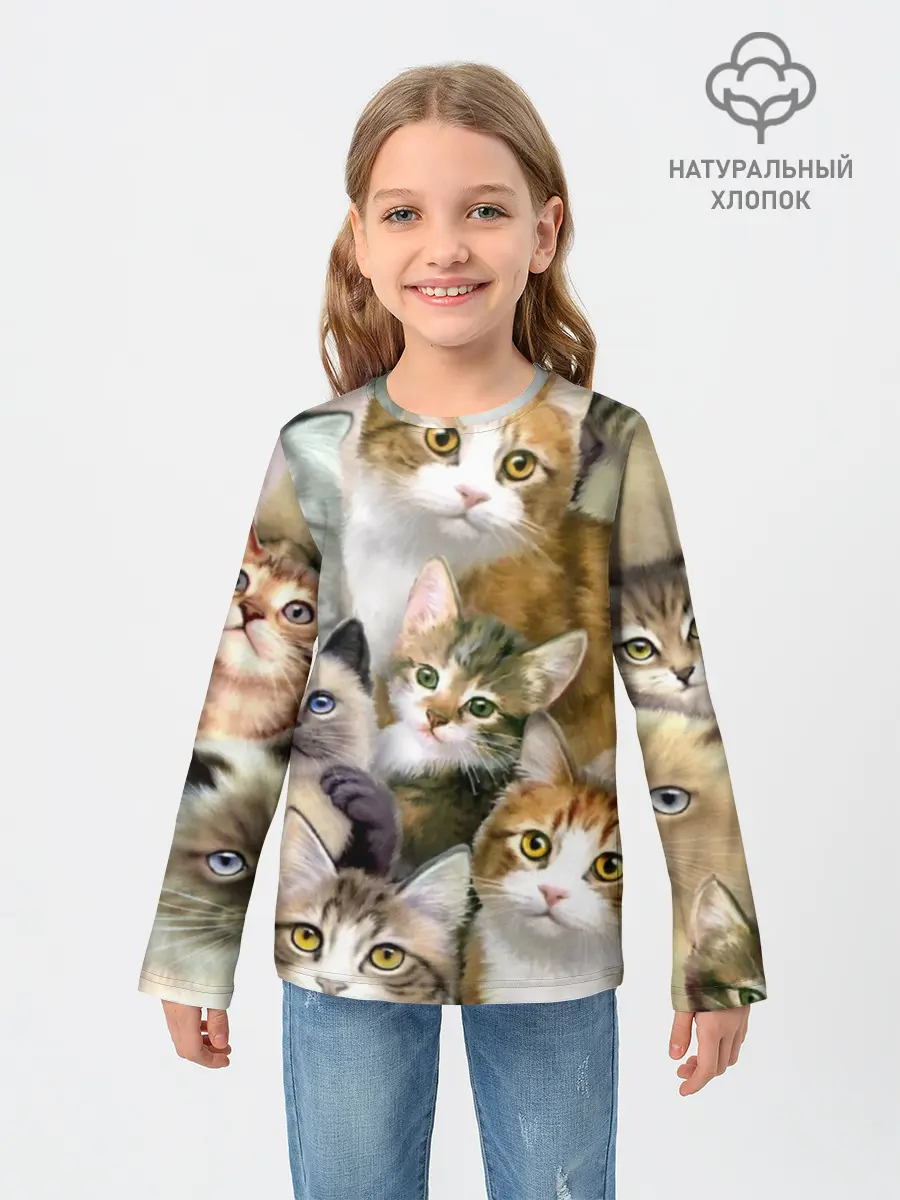 Детский лонгслив / Котишики