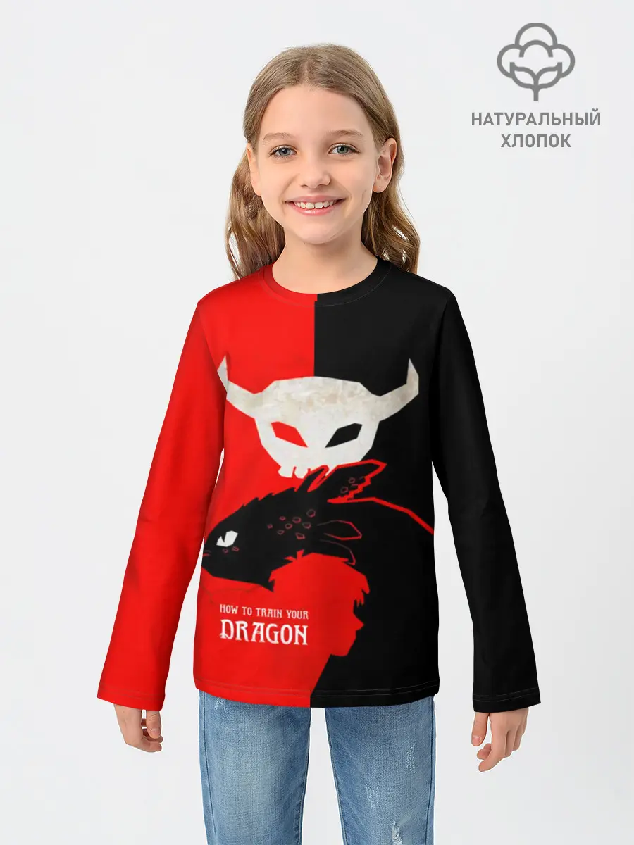 Детский лонгслив / ночная фурия