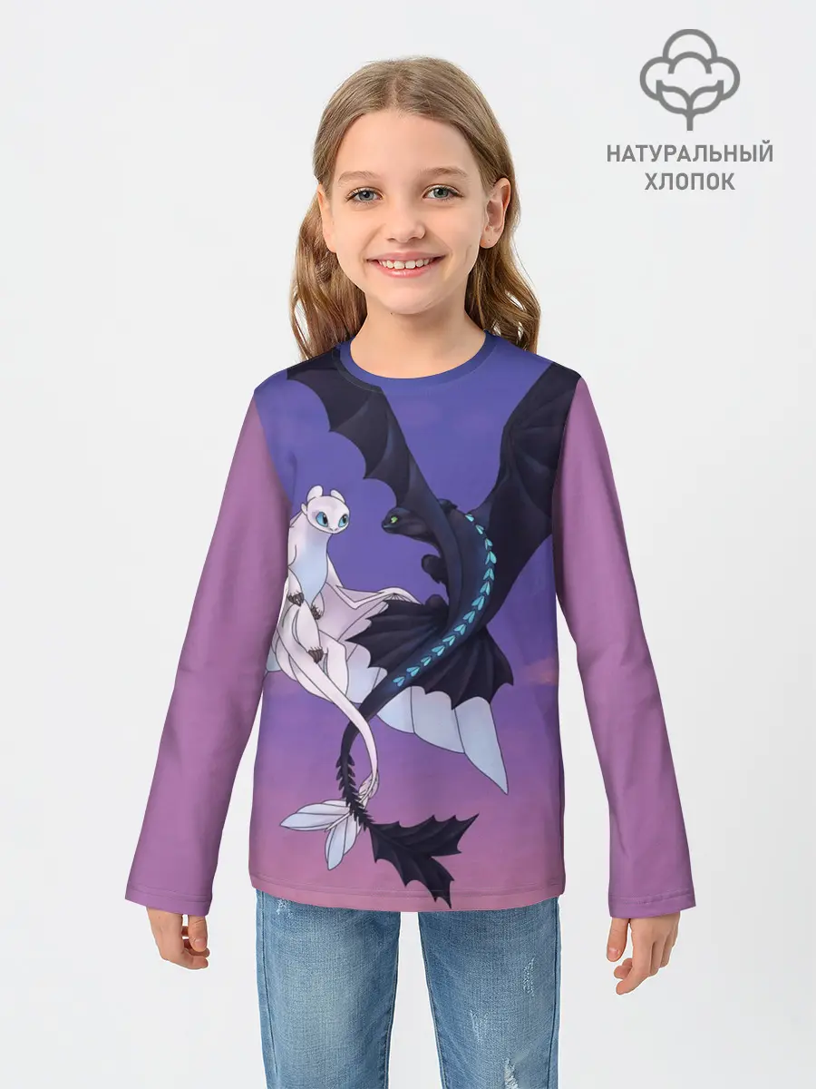 Детский лонгслив / ночная фурия