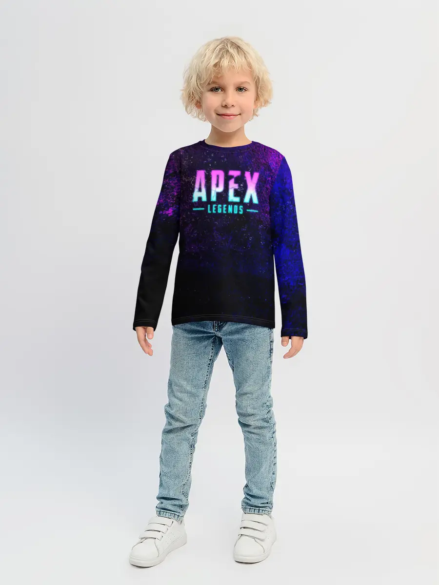 Детский лонгслив / Apex Legends. Neon logo