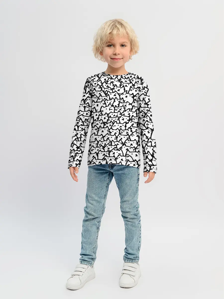 Детский лонгслив / Котики