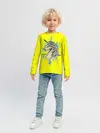 Детский лонгслив / Единорог Yellow Unicorn