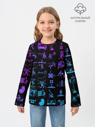 Детский лонгслив / Portal icons