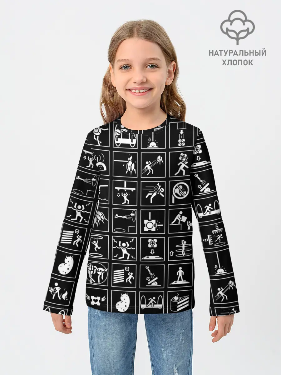Детский лонгслив / Portal icons