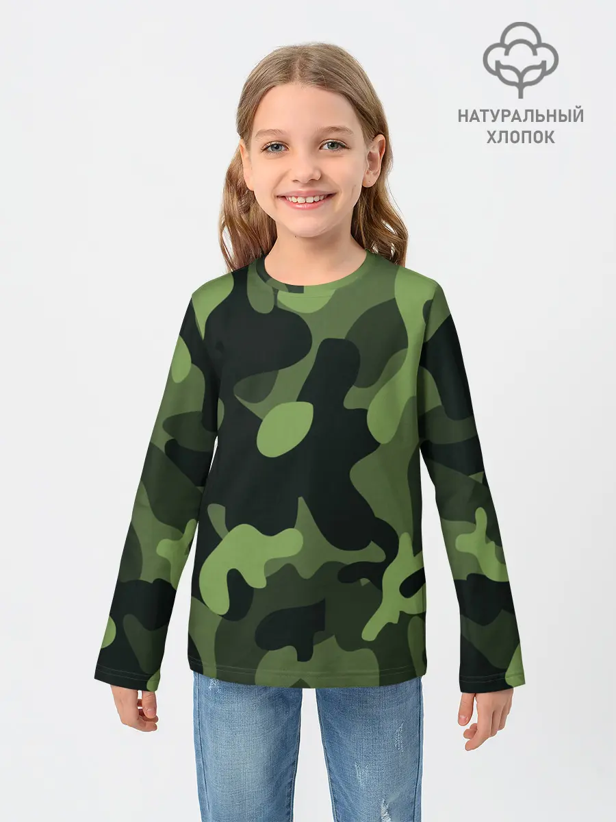 Детский лонгслив / Камуфляж