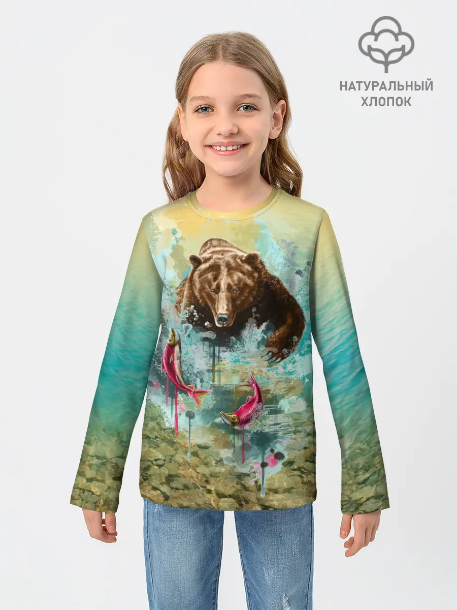 Детский лонгслив / Рыбалка