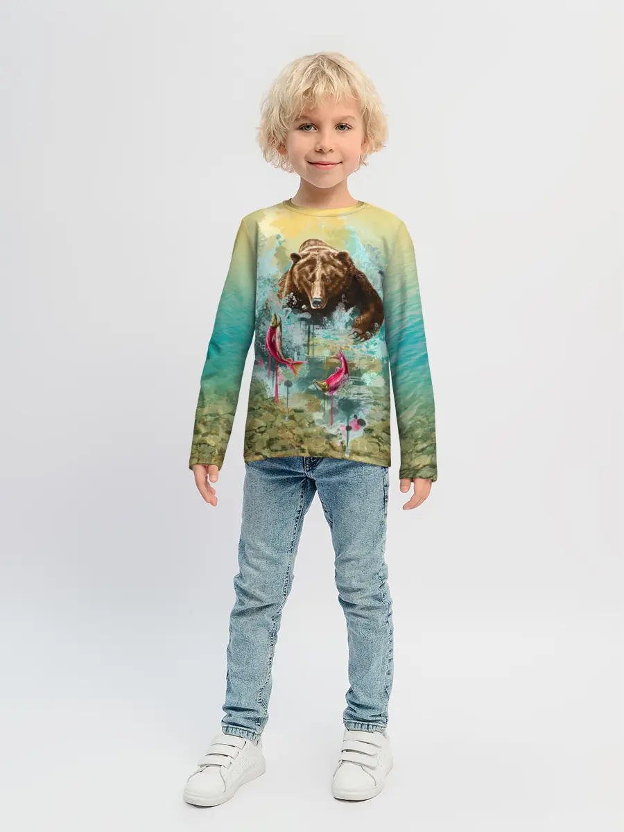 Детский лонгслив / Рыбалка