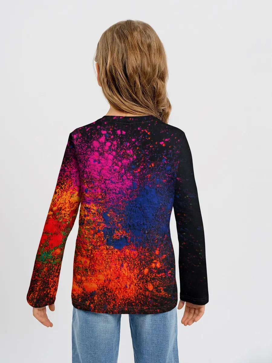 Детский лонгслив / Брызги краски