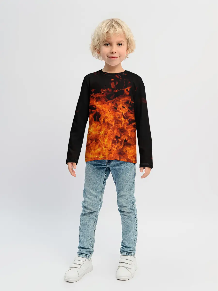Детский лонгслив / Огонь