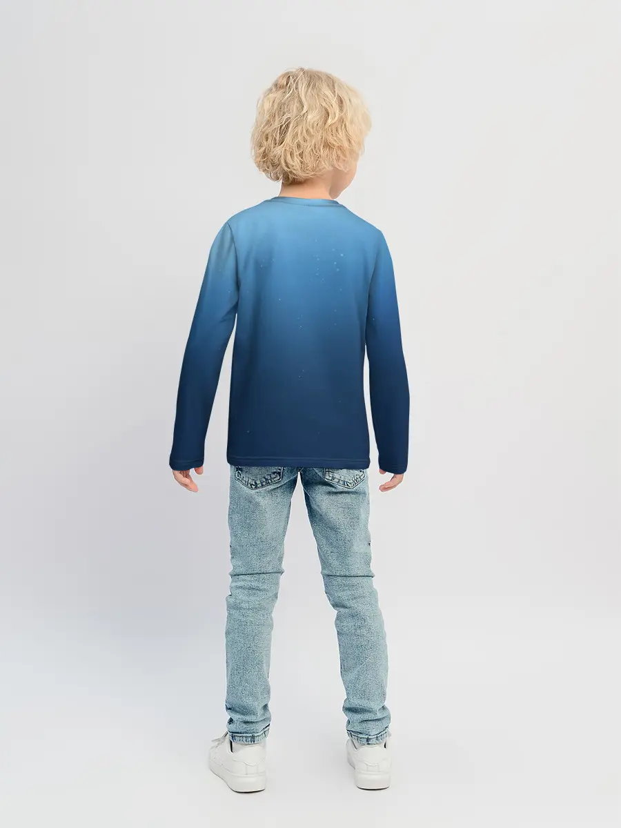 Детский лонгслив / Кит
