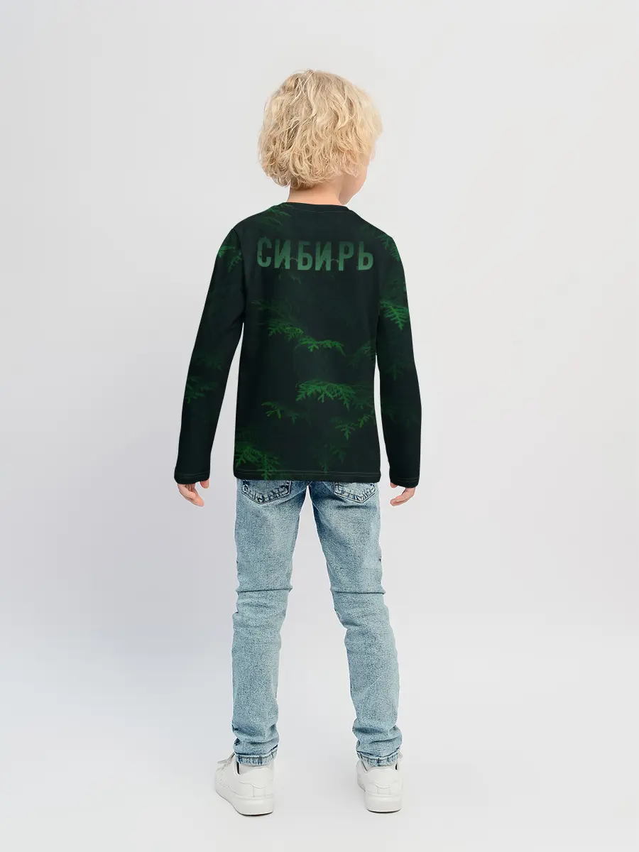 Детский лонгслив / Сибирь. Лесной волк