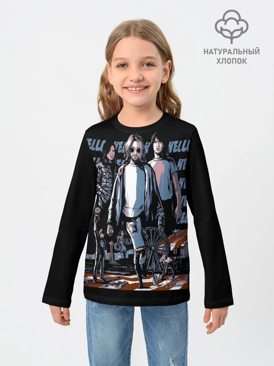 Детский лонгслив / Nirvana