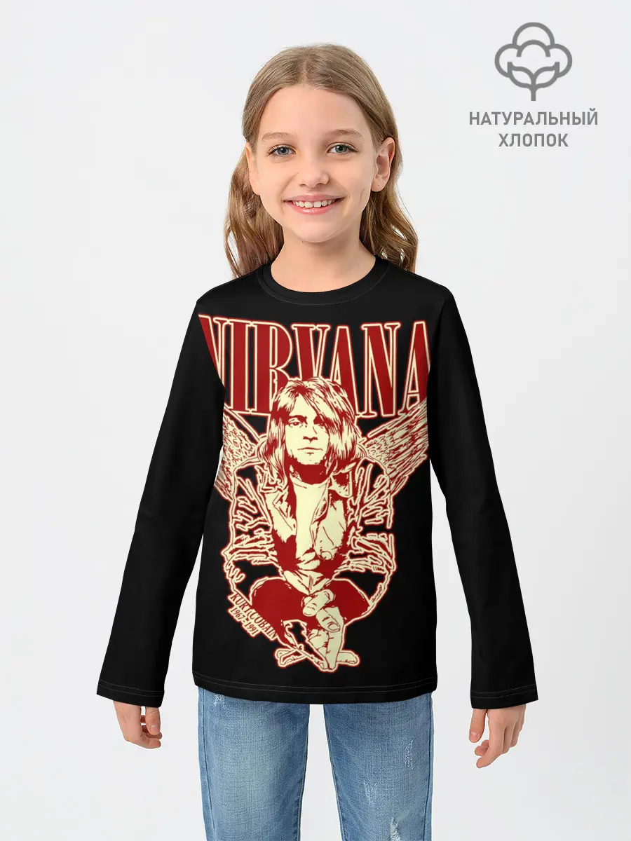 Детский лонгслив / Nirvana