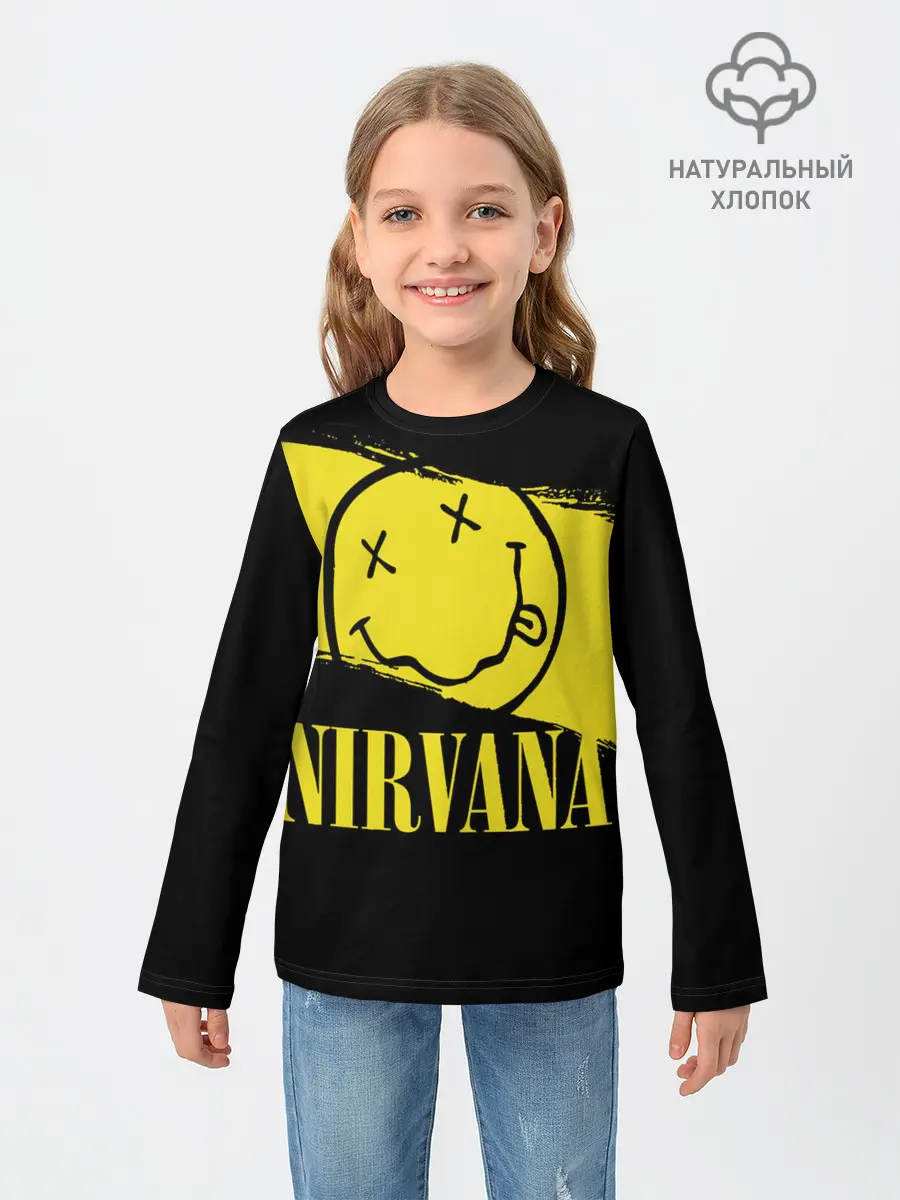 Детский лонгслив / Nirvana