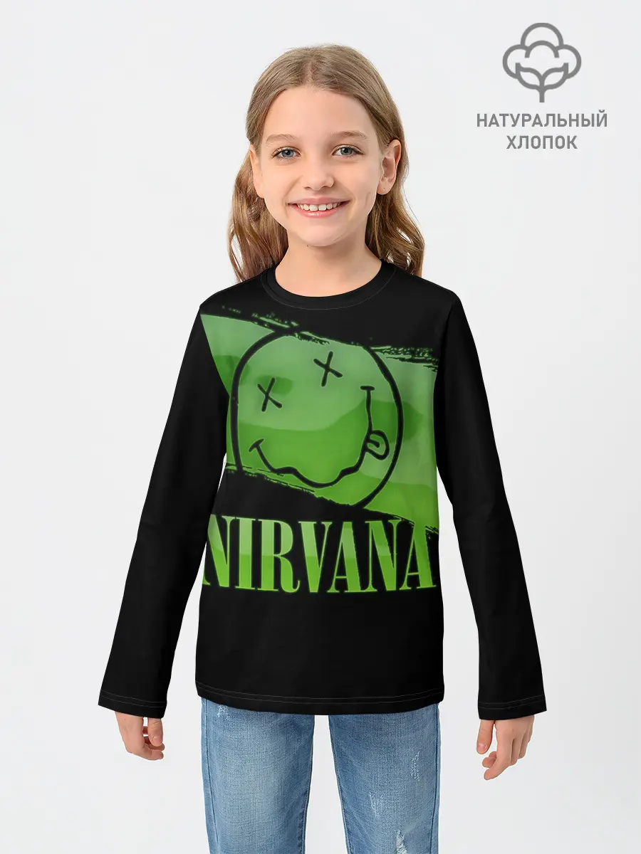 Детский лонгслив / Nirvana