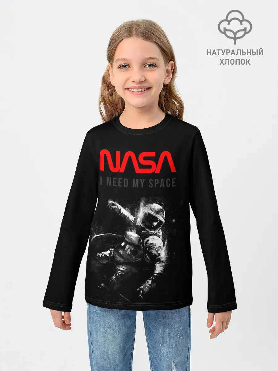 Детский лонгслив / Nasa