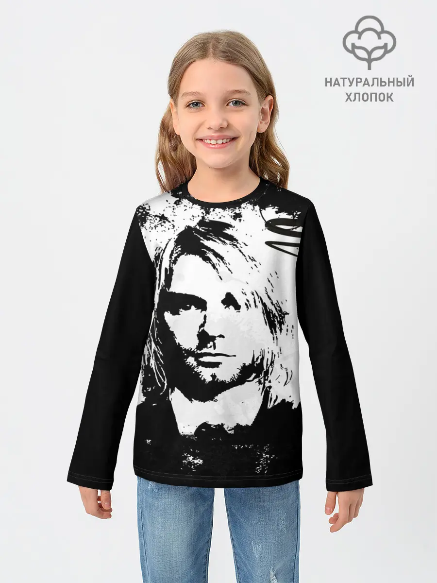 Детский лонгслив / Kurt Cobain