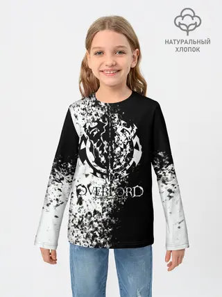 Детский лонгслив / чб спрей оверлорд