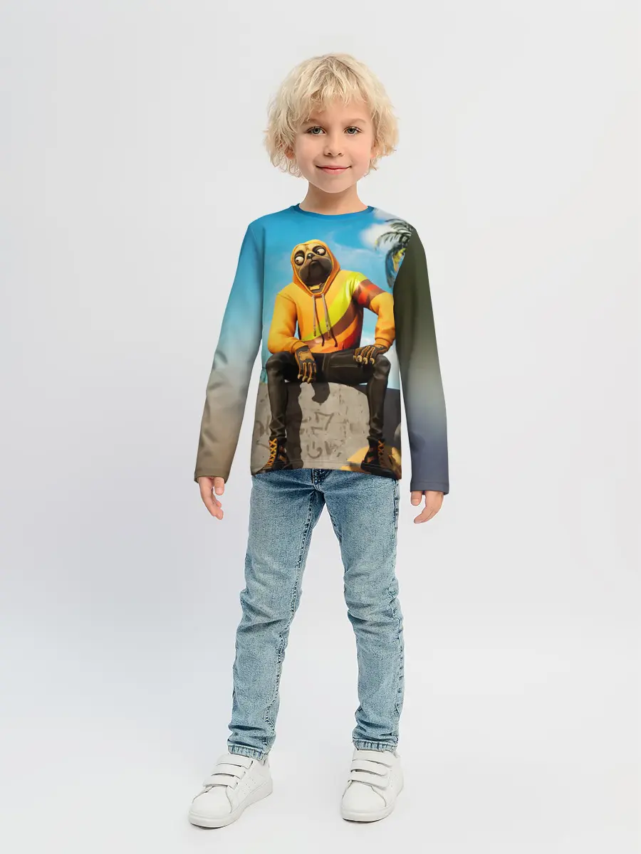 Детский лонгслив / Fortnite Doggy