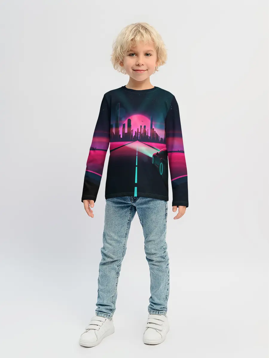Детский лонгслив / НЕОНОВЫЙ ГОРОД