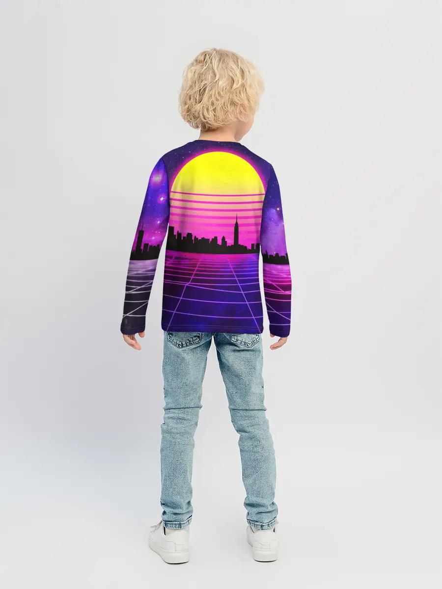 Детский лонгслив / ГОРОД В НЕОНЕ