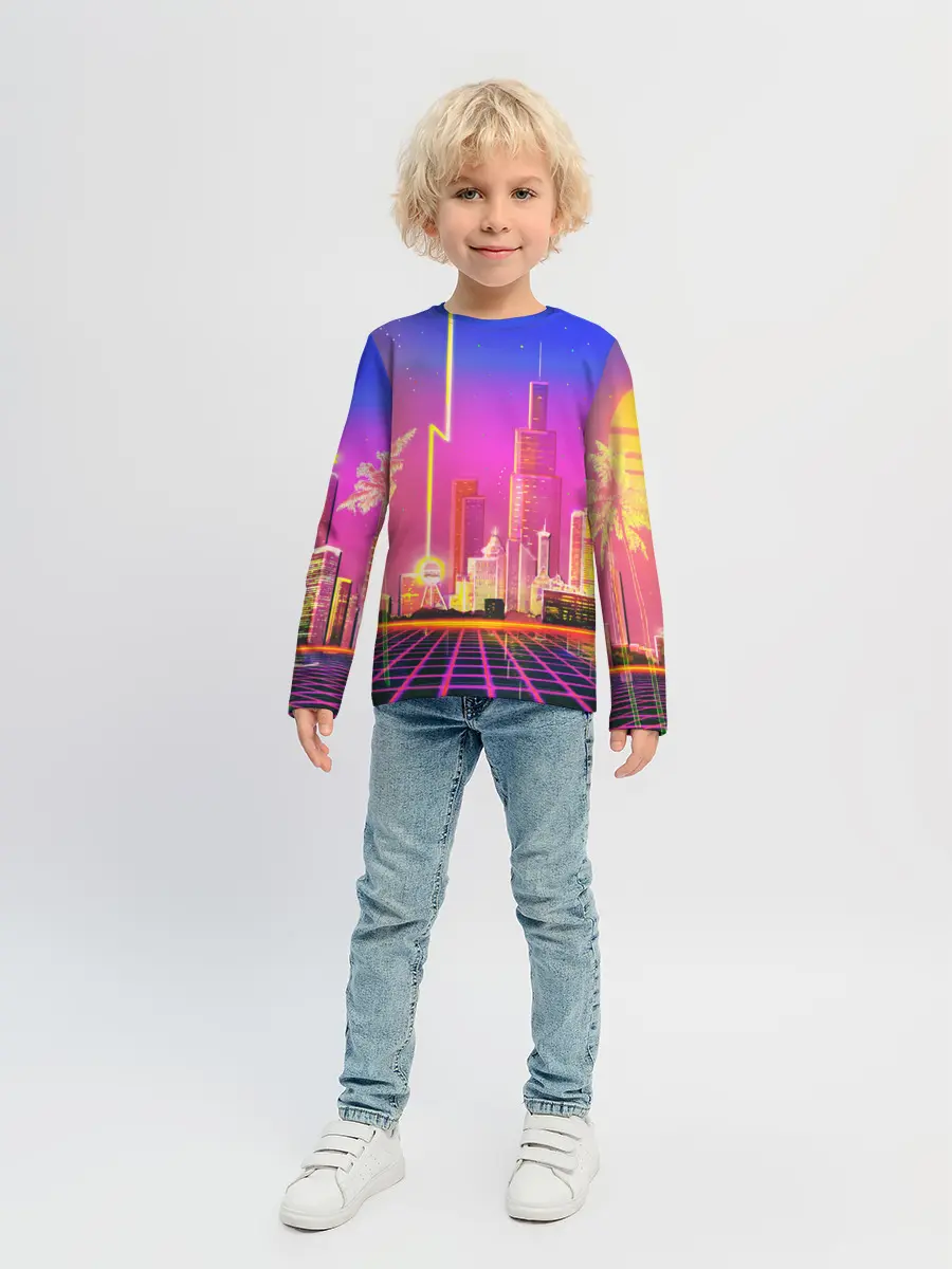 Детский лонгслив / КИБЕР ГОРОД