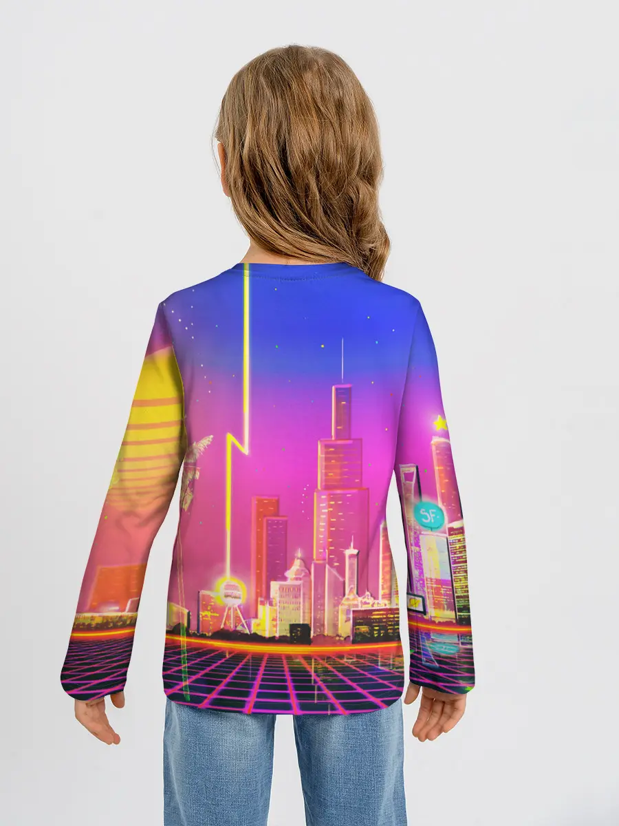 Детский лонгслив / КИБЕР ГОРОД