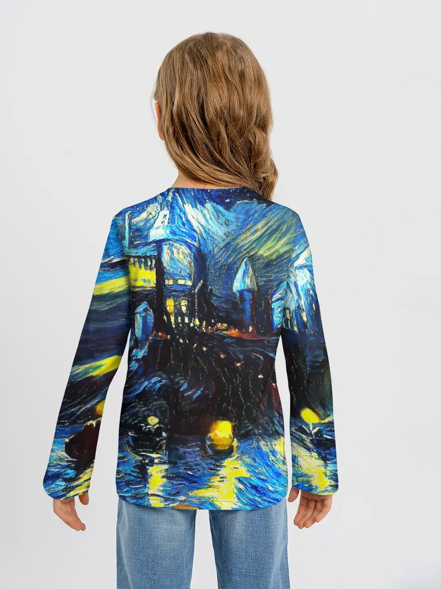 Детский лонгслив / Картина в стиле Вангога