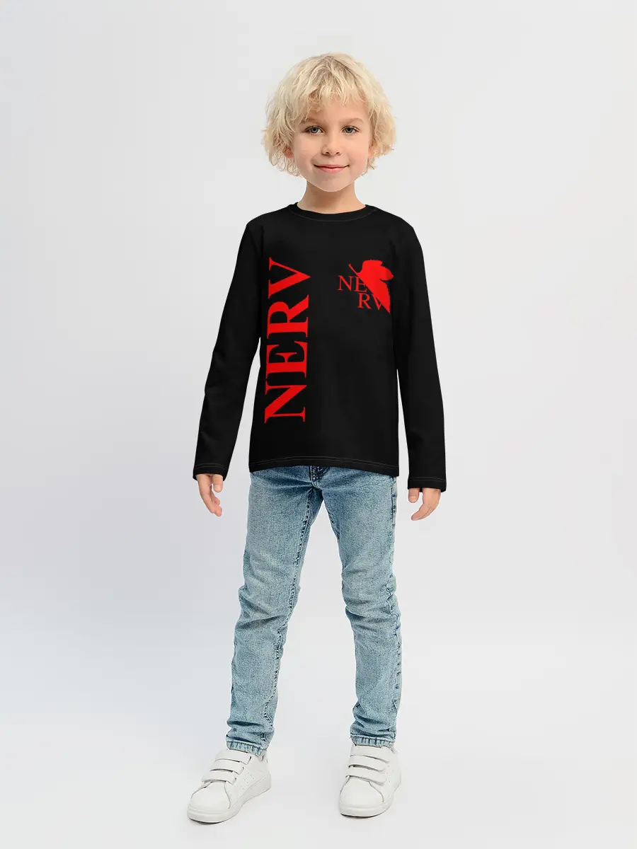 Детский лонгслив / Nerv red