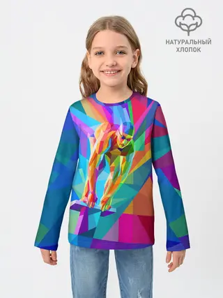 Детский лонгслив / Пловец