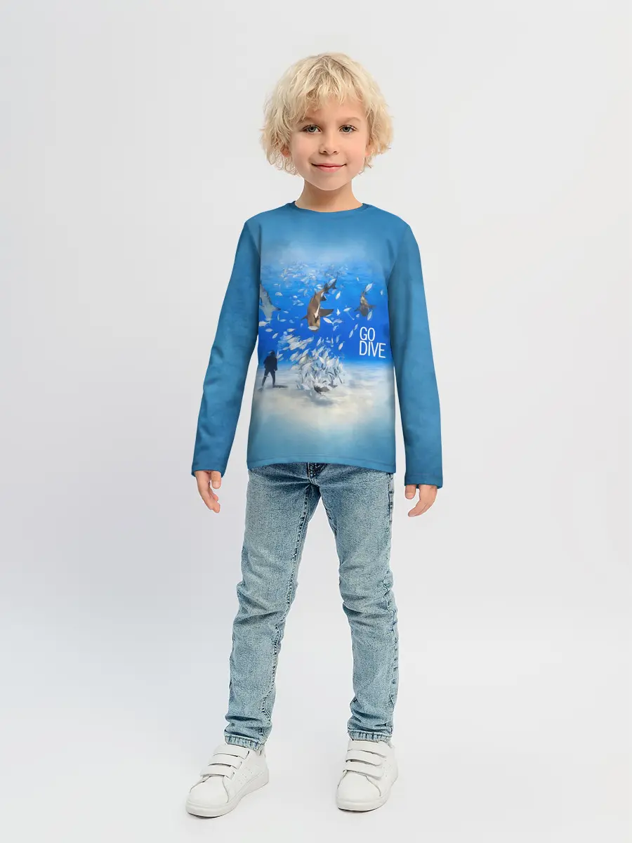 Детский лонгслив / Go Dive