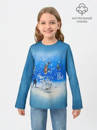 Детский лонгслив / Go Dive